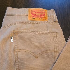 Levi's Men's Beige Straight Jeans W 36, L 30